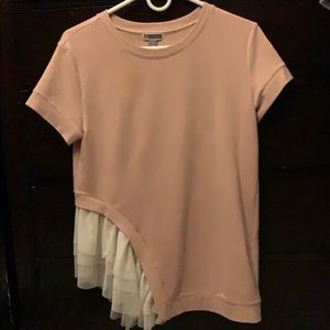 Beautiful light Pink blouse/top with lace accents